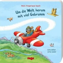HABA 305058 Mein Fingerspur-Buch – Um Die Welt Herum Mit Viel Gebrumm