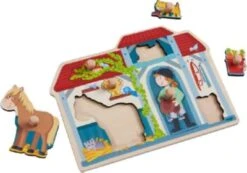 HABA 304592 Greifpuzzle Im Pferdestall