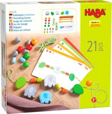 HABA 305779 Fädelspiel Elefanten 1 HABA 305779 Fädelspiel Elefanten