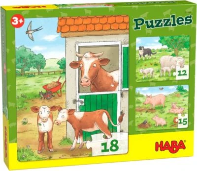 HABA 305884 Puzzles Bauernhoftierkinder - 12/15/18 Teile 1 HABA 305884 Puzzles Bauernhoftierkinder - 12/15/18 Teile