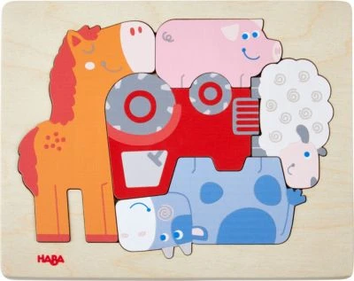 HABA 305709 Holzpuzzle – Tierisch Was Los, 5 Teile 1 HABA 305709 Holzpuzzle – Tierisch Was Los, 5 Teile