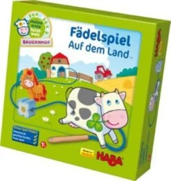 HABA 5580 Meine Erste Spielwelt - Bauernhof Fädelspiel Auf Dem Land