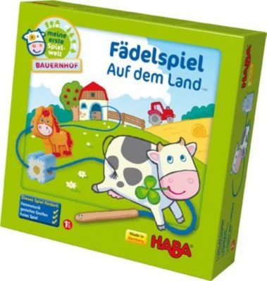 HABA 5580 Meine Erste Spielwelt - Bauernhof Fädelspiel Auf Dem Land 1 HABA 5580 Meine Erste Spielwelt - Bauernhof Fädelspiel Auf Dem Land