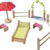 HABA 306717 Little Friends – Puppenhaus-Möbel Garten