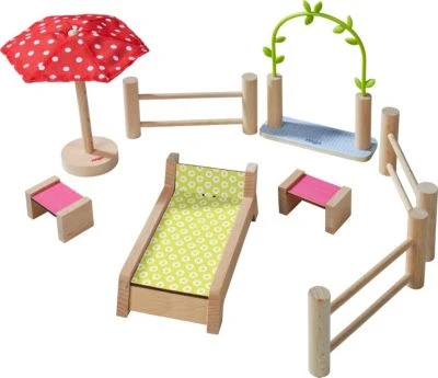 HABA 306717 Little Friends – Puppenhaus-Möbel Garten 1 HABA 306717 Little Friends – Puppenhaus-Möbel Garten
