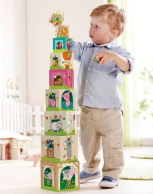 HABA 5879 Meine Erste Spielwelt Bauernhof - Stapelwürfel Auf Dem Land 2 HABA 5879 Meine Erste Spielwelt Bauernhof - Stapelwürfel Auf Dem Land – Bild 2