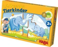 HABA 7466 1, 2, Puzzelei - Tierkinder