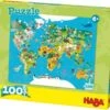 HABA 302003 Puzzle 100 XL Teile - Weltkarte