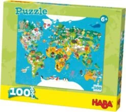 HABA 302003 Puzzle 100 XL Teile - Weltkarte