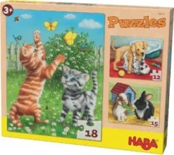 HABA 302638 Puzzles - 12/15/18 Teile - Haustiere