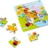 HABA 303767 Holzrahmen-Puzzle 9 Teile - Tierfreunde